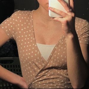 Billabong Polkadot Pink&White Wrap Top